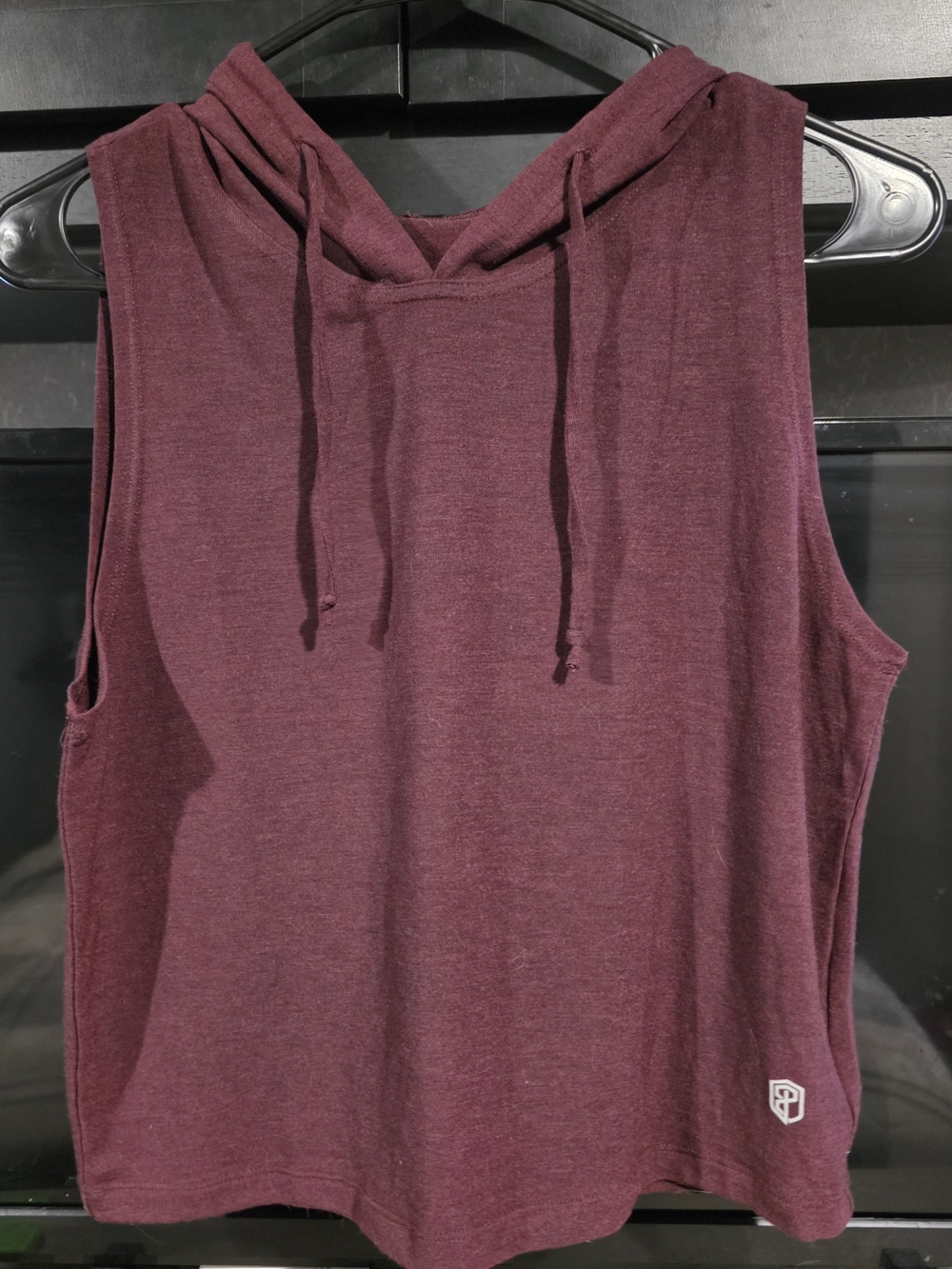 Born Primitive Sleeveless Hooded Tank in Plum Wine